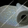 hot fix chaton rhinestone net silver mesh crystal AB ss10 3mm